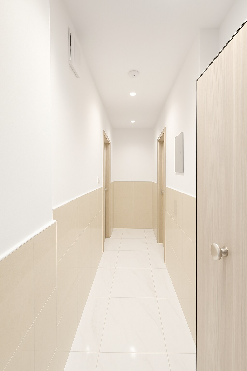 Building corridor leading to the room